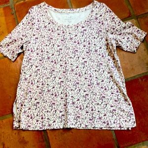 J. Jill Pima scoop-neck elbow-sleeve tee